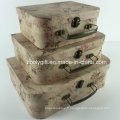 Custom Printing Cardboard Suitcase Cosmetics Box / Vente en gros Paper Suitcase Gift Packaging Box